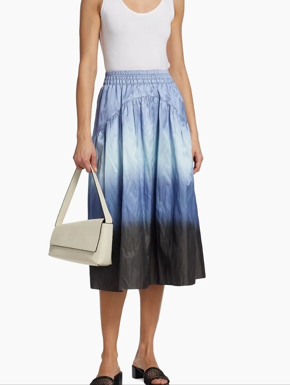 NEW w/tags Vince Dip-dye Ombre Smocked Pull-on Maxi Skirt Sz 10 NWT